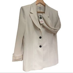 VINTAGE Le Suit White/Cream Blazer WITH TAGS! Medium/Large!